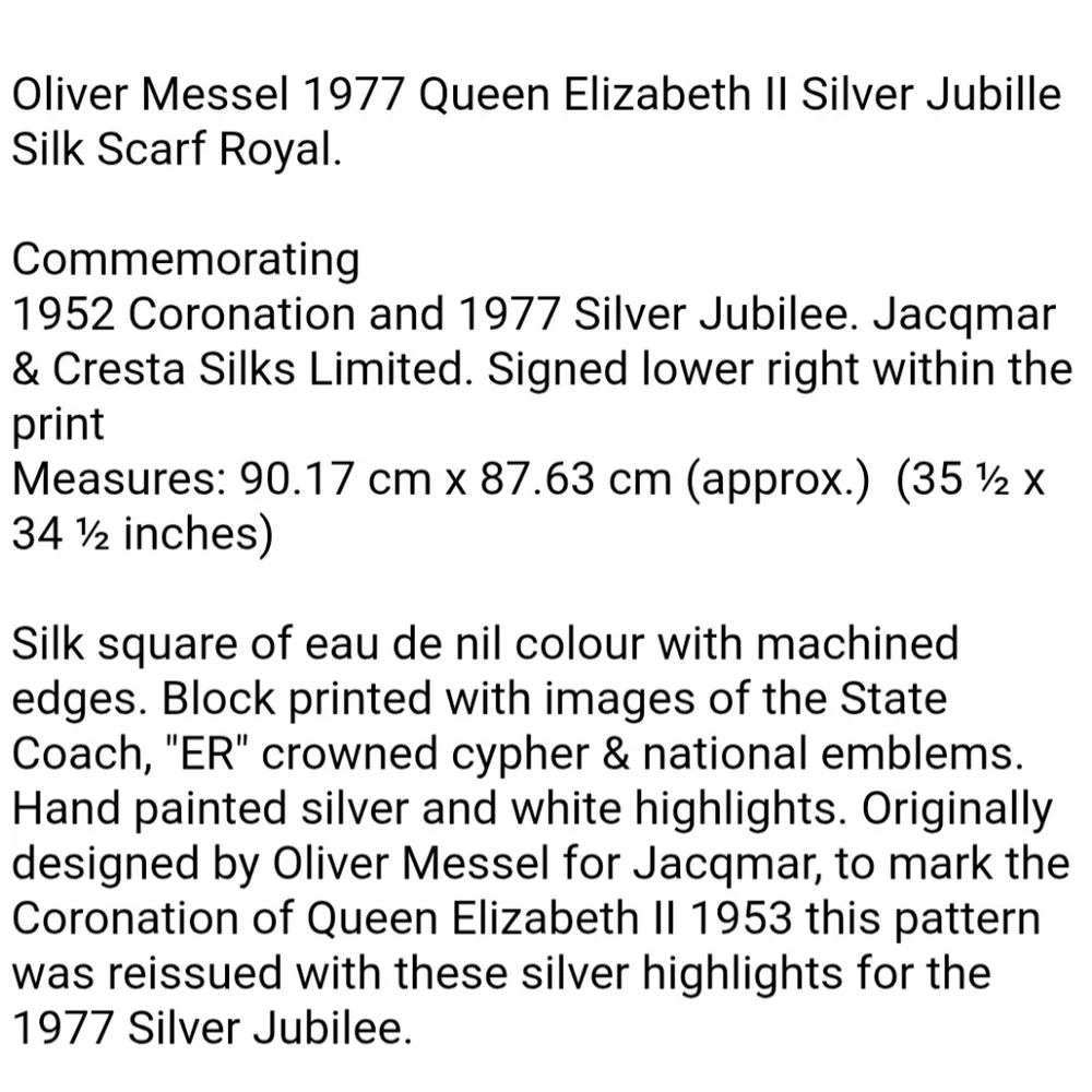 Oliver Messel queens silver